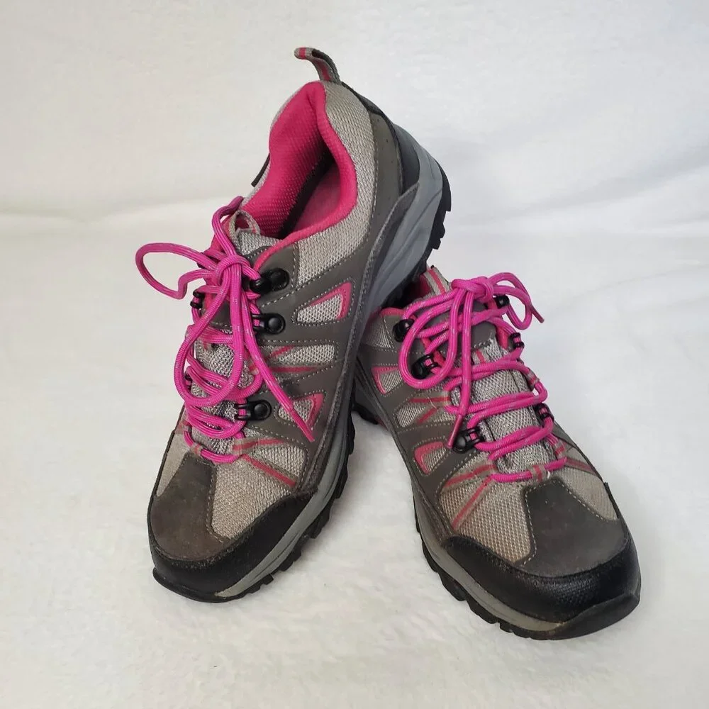 Bearpaw Hiking Shoes Pink & Grey Walking Hiker Activewear Women's Size 10 - Picture 1 of 11
